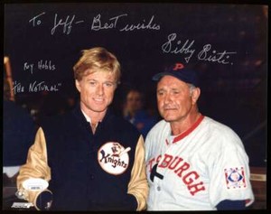 SIBBY SISTI SIGNED 8X10 PHOTO AUTOGRAPH THE NATURAL PERSONALIZED JSA COA D4292