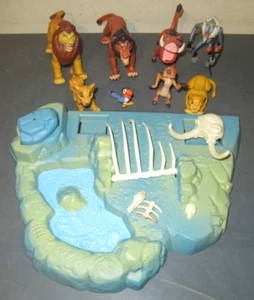 Vintage 1994 König der Löwen Pride Rock Deluxe Spielset - Mattel Druckknopf Action - Bild 1 von 3