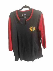 Chicago Blackhawks NHL Hockey Majestic Damen 1X - 3/4 Arm Shirt - Bild 1 von 3