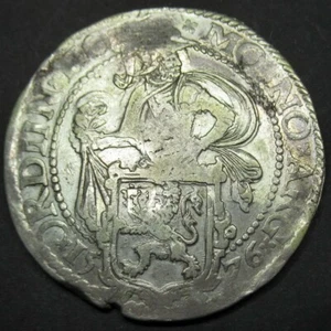 First Silver Dollar 1576 Dutch Colonial Holland mint 450 years old Early date RR - Picture 1 of 2