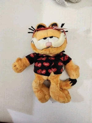 TY Garfield Happy Valentines Day Plush 9" w/ Heart Glasses & Shirt 2005 - Image 1 of 3