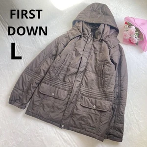 Chaqueta con Capucha First Down Marrón Oscuro Con Capucha Usada Hombre Grande - Imagen 1 de 12