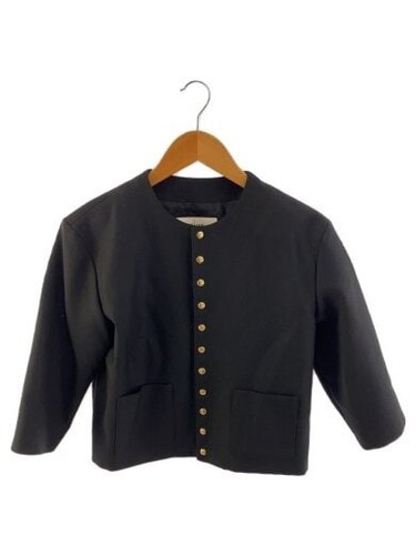 CELINE Giacca senza colletto 34 Lana BLK Colore tinta unita 2B798523K