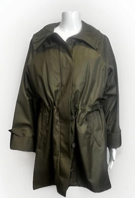 Nuevo Abrigo Chaqueta Hilary Radley Verde Ejército Chaquetón Mediano Cordón Con Capucha Nuevo con Etiquetas Foto 1 de 4