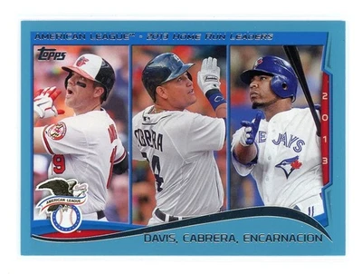 AL HR LEADERS 2014 Topps #29 Wal-Mart Blue C. Davis/M. Cabrera/E. Encarnacion - Image 1 of 3