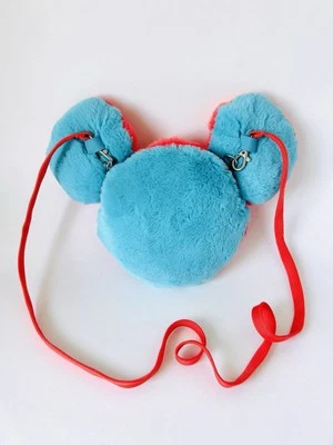 Bolso Bandolera Disney Parks Peluche Orejas de Mickey Azul y Rosa Salmón Foto 1 de 4