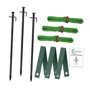 Tree Stake Kit, Heavy Duty Anchor Support Kit for Young Trees Against Bad - Picture 1 of 7