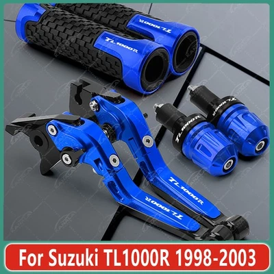 For Suzuki TL1000R 1998-2003 Motorcycle Brake Clutch Levers Handlebar Grip Set - Image 1 of 4