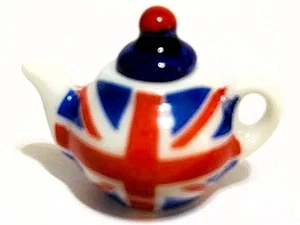 Dolls House Miniature 1/12th Scale Union Jack Teapot KA426 - Picture 1 of 1