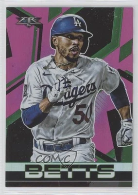 2021 Topps Fire Magenta /25 Mookie Betts #182 - Image 1 of 2