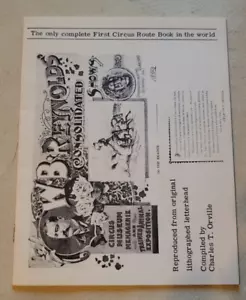 W. B. Reynolds Circus 1892 1st Circus Route Book in World Rockford Illinois LOOK - Picture 1 of 12