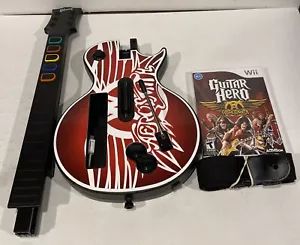 Wii Guitar Hero Aerosmtih Les Paul Wireless Guitar Bundle W/ GH Aerosmith - Picture 1 of 6