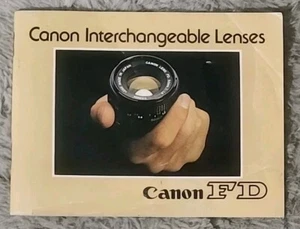Vintage Canon Interchangeable FD Lenses Guide Book Booklet Catalog Manual - Picture 1 of 4