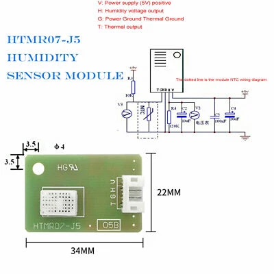 For Dehumidifiers HTMR07-J5 Humidity Sensor Temperature Humidity Sensor Module - Image 1 of 4