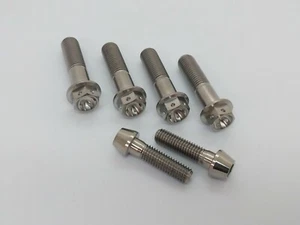 Kawasaki ZX7-R ZX7RR Titanium Drilled Brake Caliper Bolt Kit 96-03 Ti Hex Taper - Picture 1 of 5