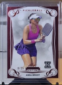 🔥🔥2023 Leaf Pickleball Premier Edition Red ANNA BRIGHT Rookie XRC #8/25