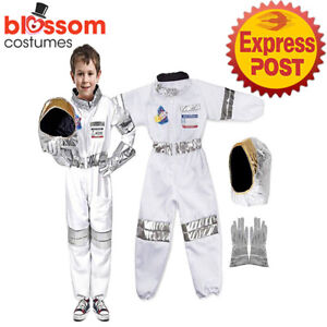 K740 Astronaut Space NASA Suit Uniform Child Kids Boys Girls Book Week Costume