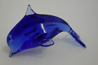 Vtg Legends of Murano Hand Crafted Crystal Blue Cobalt Dolphin Figurine With Tag