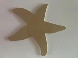 Starfish Unfinished Wood Craft Cut Out Beach Theme 12” - Picture 1 of 2