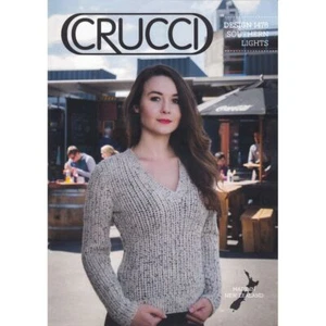 Crucci Knitting Pattern 1478, Womans Sweater, Sizes 10 to 18 - Imagen 1 de 1