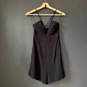 Rag & Bone Mimi Strappy Romper Black NEW Size 00 - Picture 1 of 16