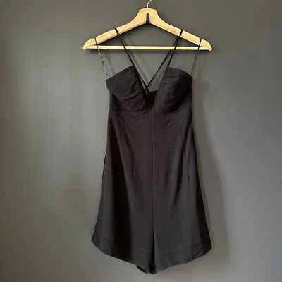 Rag & Bone Mimi Strappy Romper Black NEW Size 00 - Image 1 of 4