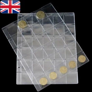 30 Pockets Classic Coin Holders Sheets - For Storage Collection Folder Album DIY - Picture 1 of 10