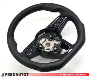 Tausch Abgeflacht lenkrad Audi S-line Lederlenkrad A3 S3 A4 B9 S4 A5 S5 8W 2n - Bild 1 von 2