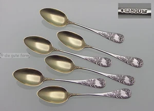 BRUCKMANN SILBER 800 massiv --- 6x MOKKALÖFFEL Modell 175 --- WUNDERSCHÖN ! - Picture 1 of 5