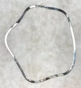 22 Zoll, 5 mm Sterlingsilber flexible Fischgrät Halskette massive 925 italienische Kette - Bild 1 von 3