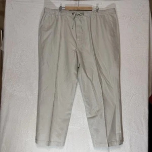 Island Passport Pants Men 3X/32 Linen/Cotton Stretch Waist Beach Coastal Comfort - Picture 1 of 13