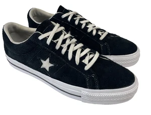 Converse One Star Low 171587C Black White Leather Suede Skate Sneakers Size 12 - Picture 1 of 15