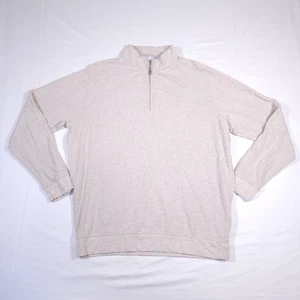 Peter Millar Pullover Men's L Quarter-Zip Crown Comfort Oatmeal MS19K40 - Picture 1 of 7