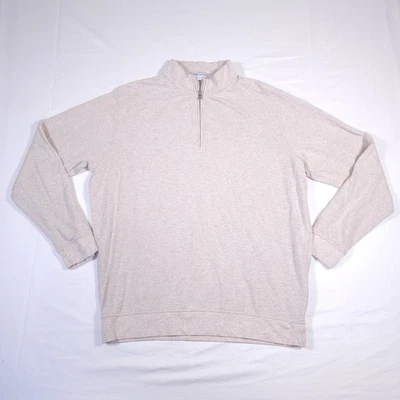Peter Millar Pullover Men's L Quarter-Zip Crown Comfort Oatmeal MS19K40 - Image 1 of 4