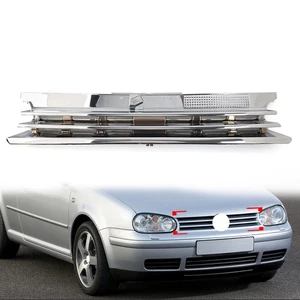 1x ABS Chrom Frontstoßstangenhaubengitter für VW Golf R32 MK4 1999-2006 2005 - Bild 1 von 10