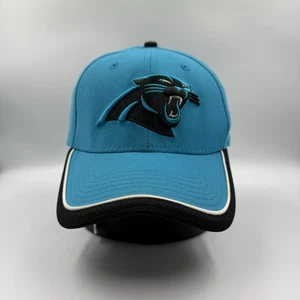 Carolina Panthers New Era 39THIRTY Cap S/M Teal Black Panther White NFL Hat - Picture 1 of 7