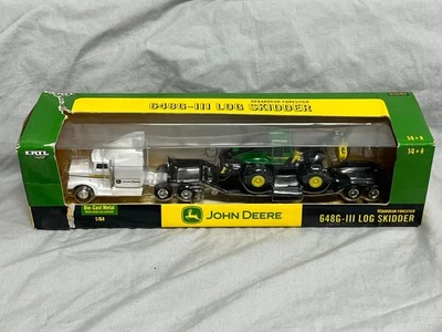 John Deere 648G III Log Skidder HAULING SET w Truck and Lowboy 1:64 Ertl NIB - Image 1 of 4