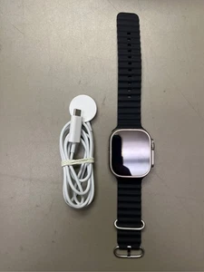 Apple Watch Ultra [GPS + Cellular 49mm] Titangehäuse mit Midnight Ocean Band 1 - Bild 1 von 5