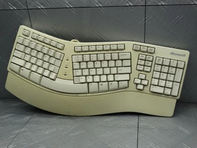 Microsoft KU-0045 X08-73009 Elite Natural Ergonomic Curve Keyboard PS/2 USB - Image 1 of 4