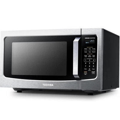 Toshiba Countertop Microwave Oven Inverter Tech 1.6 Cu.ft 13.6" Stainless Steel - Image 1 of 4