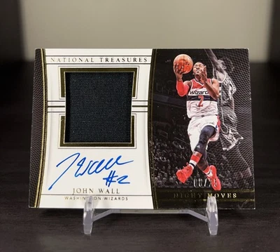 2015-16 Panini National Treasures John Wall Night Moves Patch Auto /25 - Image 1 of 2