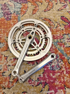 Manivela Stronglight vintage 170MM 40/52T, platos y protector de aluminio Foto 1 de 4