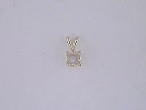 Colgante de luz redonda de 4 clavijas plata esterlina - Imagen 1 de 2