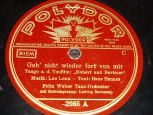 GERMANY 78rpm RECORD Polydor FRITZ WEBER TANZ ORCHESTER - Picture 1 of 1