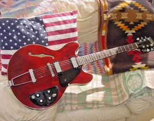 GIBSON ES 325 TD CHERRY RED FINISH USA BURLED BACK ORIGINAL CASE VERY NICE 1976 - Picture 1 of 16