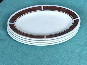 Vintage Pyrex Double Tough Plates Skillet & Spoon Platters 11.5" Milk Glass MCM - Picture 1 of 9