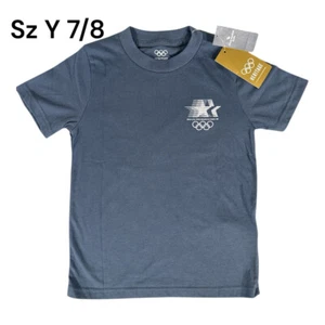 NWT Olympics LA 1984 Blue Graphic Tee Youth 7/8 - Picture 1 of 7