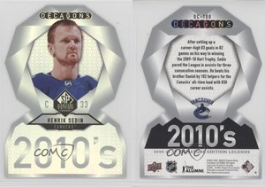 2020 Upper Deck SP Signature Edition Legends Decagons Henrik Sedin #DC-100 HOF