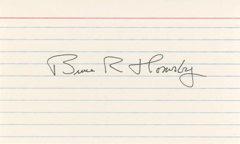 Bruce Hornsby- Signed Index Card Cover
