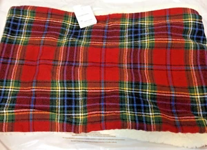Pottery Barn Simon Plaid Lendenkissenbezug 14x36 Neu mit Etikett rot Sherpa - Bild 1 von 1